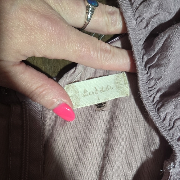 Altar'd State Mauve Ruffle Lg Jumpsuit Romper Cottagecore Fairycore Balletcore - Picture 3 of 4